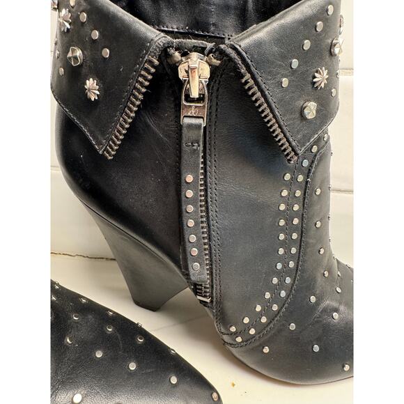 Sam Edelman Royce Studded Ankle Bootie Black Leather - Picture 12 of 12